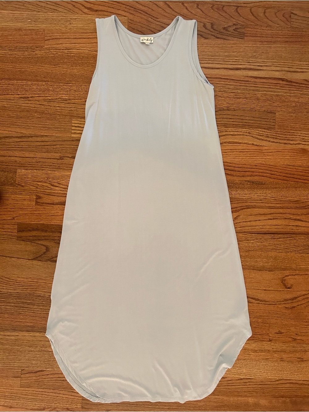 Wonderly Pale Blue Scoop Neck  maxi dress